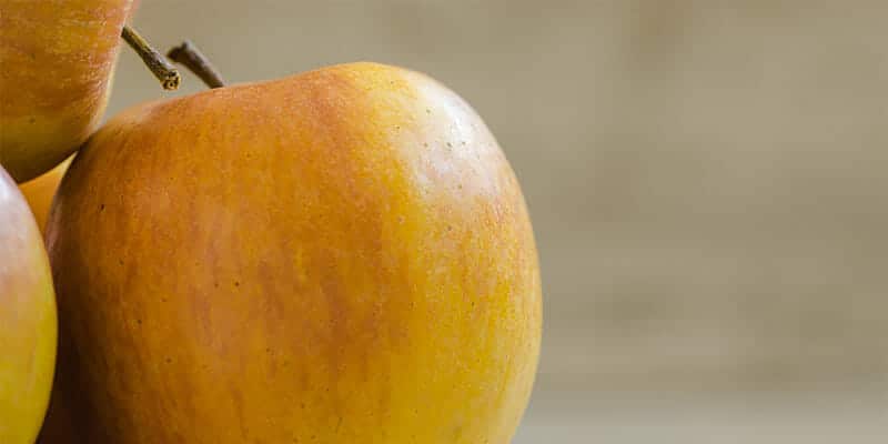 Gelbe Äpfel sorgen für farbige Abwechslung bei der täglichen Jause.